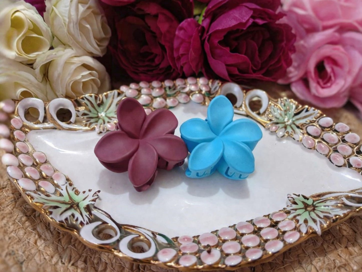 Floral Matte Claws Medium